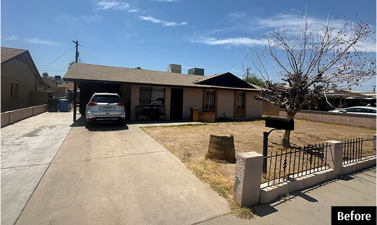 Compound exterior before renovation